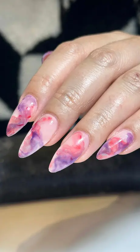 Bow detail french nails